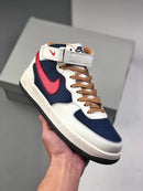 Nike Air Force 1 Mid Beige Dark Blue