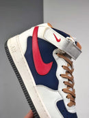 Nike Air Force 1 Mid Beige Dark Blue