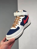 Nike Air Force 1 Mid Beige Dark Blue