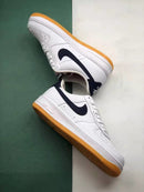 Nike Air Force 1 - Branco com Azul Escuro