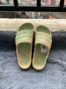 Chinelo Slide Adidas Yeezy Slides Magic Lime Desert Sand