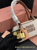 Bolsa Miu Miu - Beau em canvas e couro