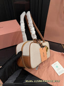 Bolsa Miu Miu - Beau em canvas e couro