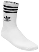 MEIA MASCULINA 1 PAR STRIPES CANO MEDIO BRANCÕES